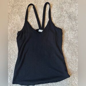 Free People Black Ribbed Camisole